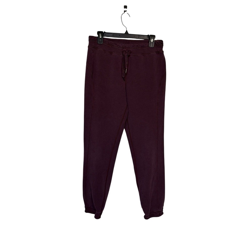Lululemon Scuba Jogger Women 6 Cassis Dark Burgundy High Rise Fleece Sweatpants
